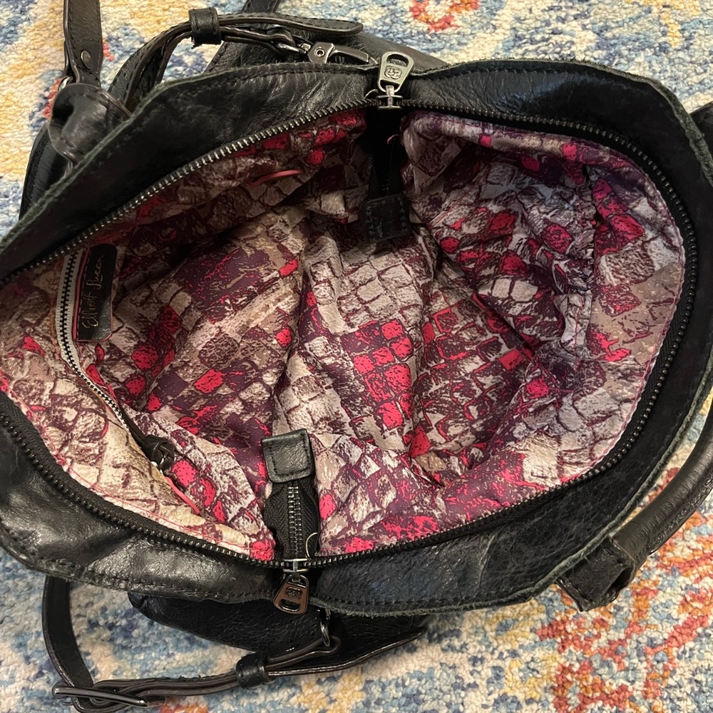 Genuine leather hobo crossbody purse, euc - Picture 2 of 6